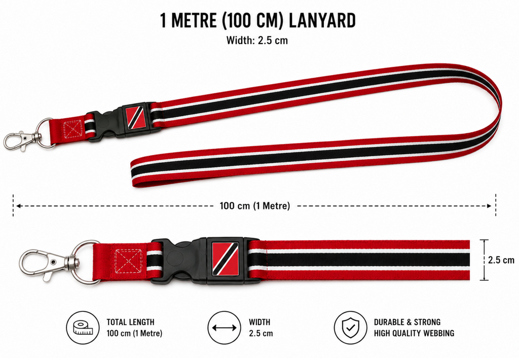Trinidad & Tobago Flag Lanyard | Premium 100cm